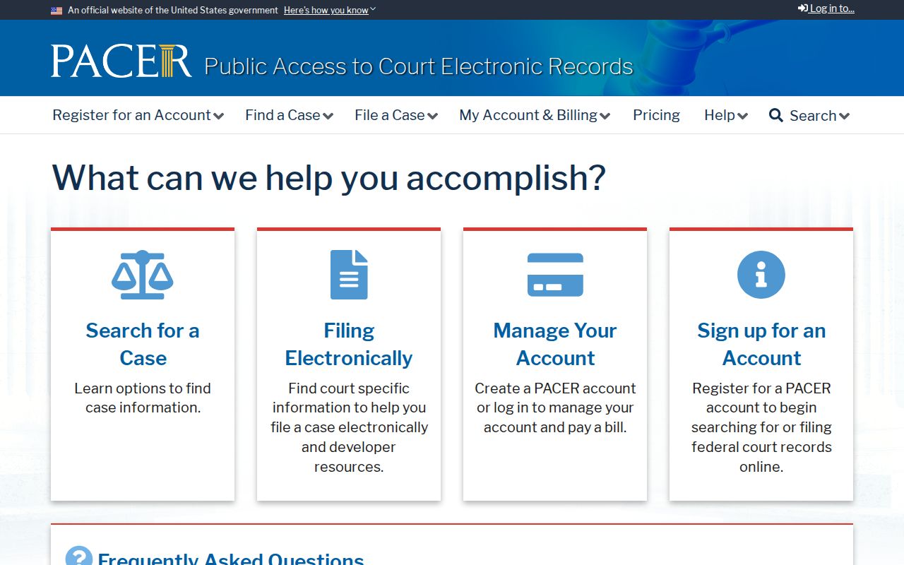 PACER federal docket access page for Allendale County arrest warrant jurisdiction questions